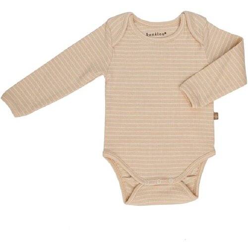  Lunilou - Rebrasti bodi dugi rukav s prugama, Off White/ Brazilian Sand Cijene