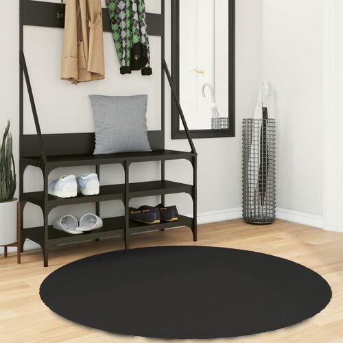 vidaXL Preproga HUARTE s kratkimi vlakni mehka pralna črna Ø 120 cm Cene