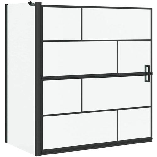 vidaXL Kopalna tu&scaron; zavesa Črna in prozorna 116 x 68 x 128 cm, (5000093290) Cene