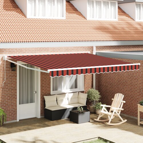 VidaXL Ročna Zložljiva Tenda Oranžna in Rjava 350x250 cm Slike