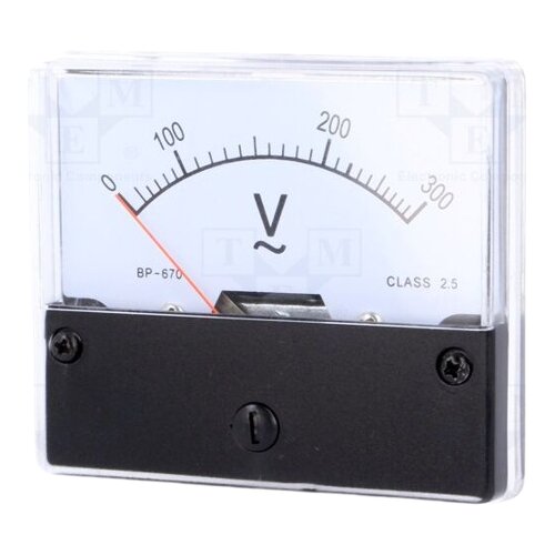 Analogni ugradni voltmetar 0-300V AC 70x60x30mm Cijene