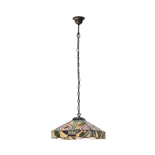 Endon 64385 - Luster na lancu Tiffany WILLOW 1xE27/60W/230V prečnik 35 cm Slike