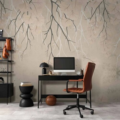  Foto tapeta - Abstract falling leaves - subtle nature motif with branches 250x175 Slike