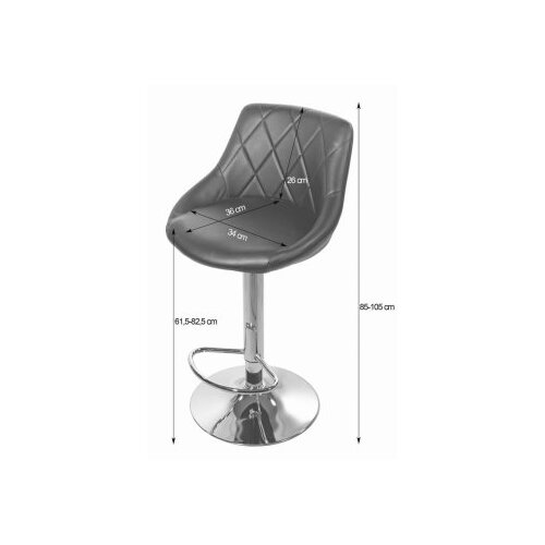 OSKAR Barska stolica Kast white eco / chrom baza Slike