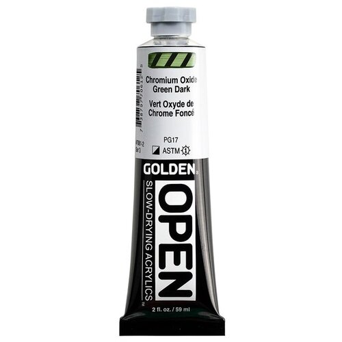  GOLDEN OPEN akrilna boja koja se sporo su&amp;scaron;i 59 ml | 7061 Chromium Oxide Green Dark Slike