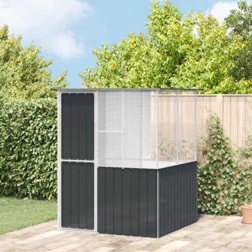 vidaXL kletka za ptice antracit 215x78x200 cm galvanizirano jeklo Cene