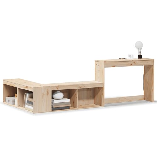 Maison Chic Nočna omarica - Nočna miza z mizo 232x112x75 cm trdna borovina, (21690142) Cene