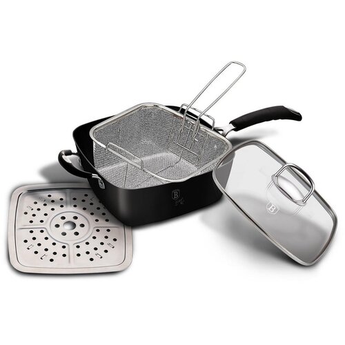 Shumee ponev 24cm s košaro in parno ploščo 4 elementi. berlinger haus black pro BH-6554, (21237659) Cene