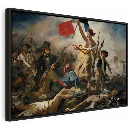  Slika - Eug&egrave;ne Delacroix &ndash; Liberty Leading the People 120x80 U crnom drvenom okviru Cijene