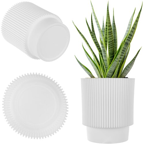 KADAX cvetlični lonec 15 cm pokrov za rastline plastični cvetlični lonec bele barve, (5000353110) Cene