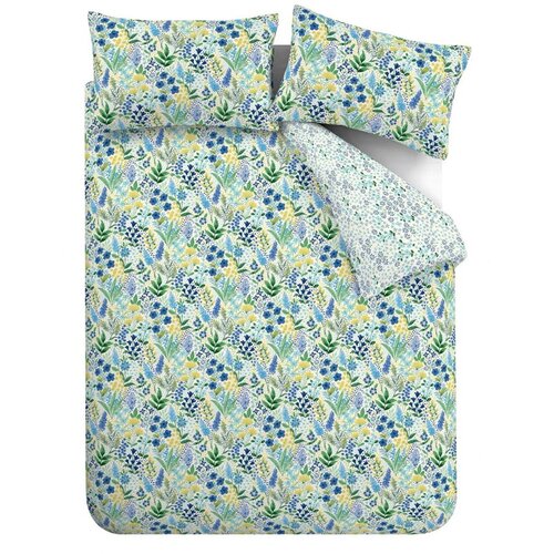 Catherine Lansfield Zelena/plava posteljina za bračni krevet 200x200 cm Tilly Floral &amp;ndash; Slike
