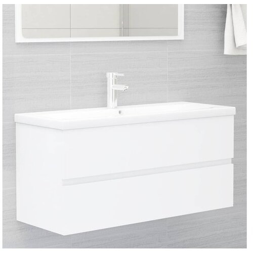  Ormarić za umivaonik bijeli 100 x 38,5 x 45 cm od iverice Cijene