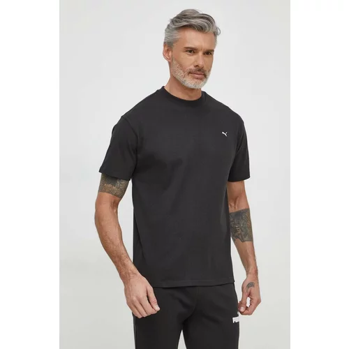 Puma Pamučna majica za muškarce, boja: crna, bez uzorka