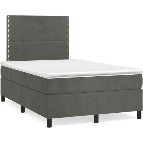  box spring s madracem tamnosivi 120 x 190 cm baršun Cene