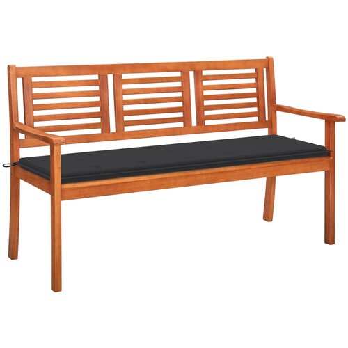  The Living Store Vrtna klop za 3 osebe z blazino 150 cm trden evkaliptus - Klop, (21479364) Cene