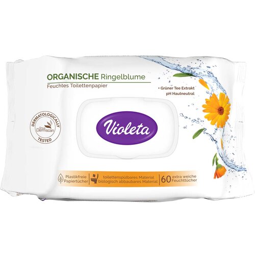 Violeta vlažni toaletni papir 60/1 s extraktom nevena Slike