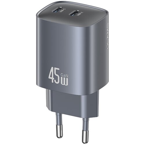 Usams CC265 67W GaN ACC 3 Ports Fast punjač (EU) - JC Series black Slike