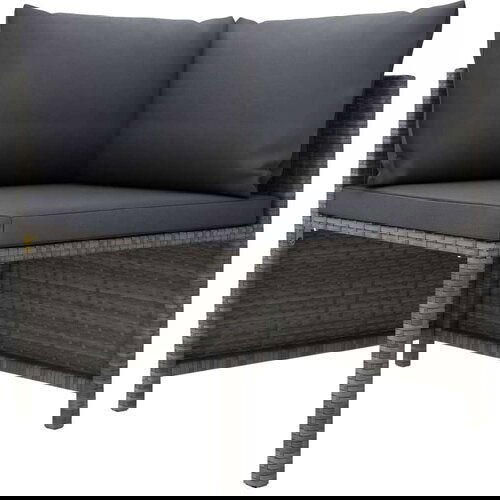 vidaXL Modularna kutna sofa od poliratana s jastucima siva Cijene