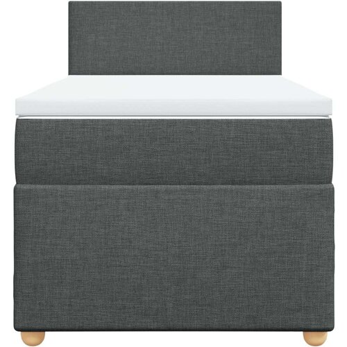 vidaXL Box spring postelja z vzmetnico temno siva 90x190 cm blago Cene