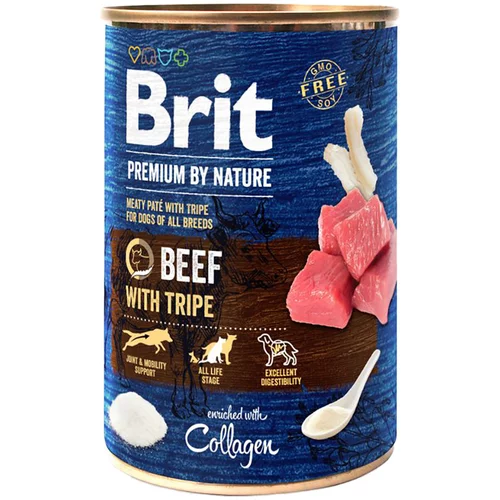 Brit Premium by Nature 6 x 400 g - Govedina z vampi