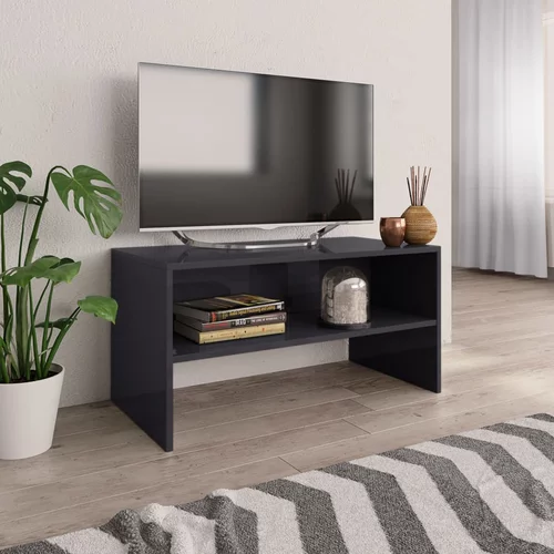 vidaXL TV omarica visok sijaj siva 80x40x40 cm iverna plošča, (20621172)