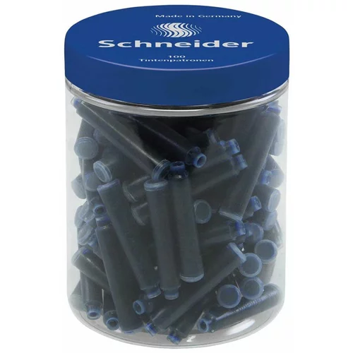 Schneider Bombice za nalivno pero v kozarcu, modre, 100 kosov