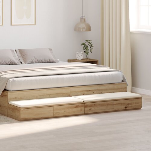 vidaXL Ladice za krevet Umjetni hrast 200x36.5x16.5 cm Konstruirano drvo Cijene