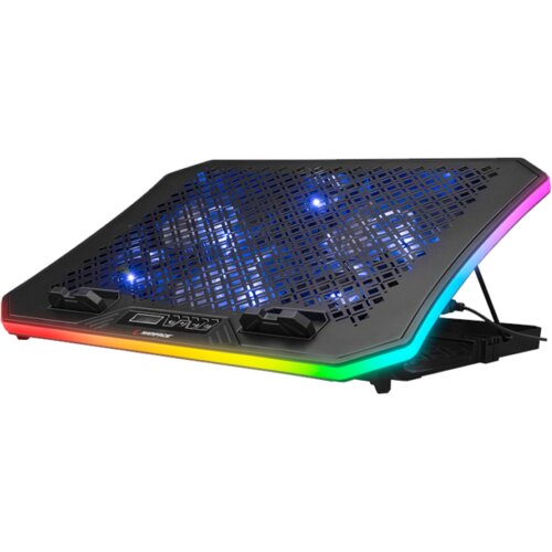  Postolje za notebook gaming Rampage AD-RC34 METAFOR Black 6 Fan RGB Illuminated 10”-19”, 36312 Cene