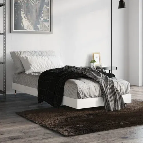 za krevet visoki sjaj bijeli 75x190 cm konstruirano drvo