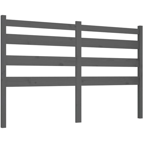 Maison Chic posteljno vzglavje - vzglavna omarica - nočna omarica sivo 146x4x100 cm trdna borovina, (21705003) Slike