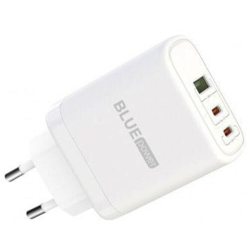Rebel polnilec USB BLUE Power 65W, 1x USB / 2x Type-C, bel, CC-PSUP-321323 Slike