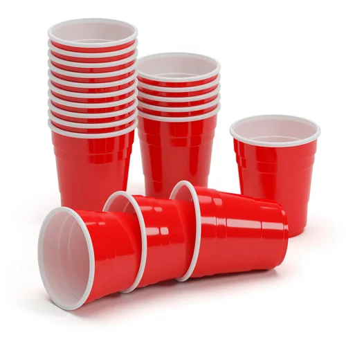 BeerCup Nadal, crvene štamplice za zabavu, 2 oz, 50 ml, čaše za alkohol, višekratne, čvrste