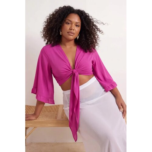 Trendyol Ženska bluza Tbbss24Af00071, Roze Slike