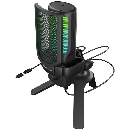 Genesis mikrofon Radium 250, USB-C, RGB, črna Slike