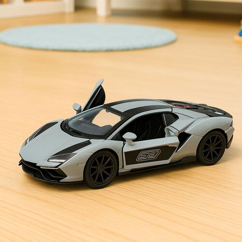  sportski automobil za utrke, otvaranje vrata, siva 1:32 Slike