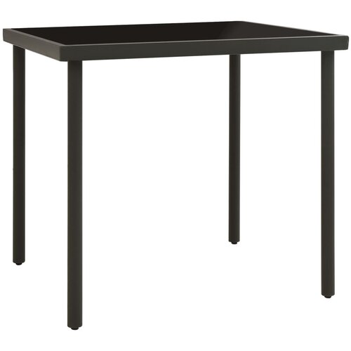 vidaXL Vrtni blagovaonski stol antracit 80 x 80 x 72 cm staklo i čelik Cene