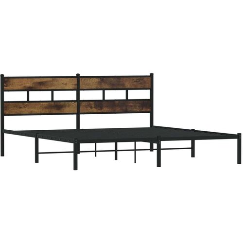 VidaXL metalni okvir kreveta bez madraca boja hrasta 180x200 cm Slike