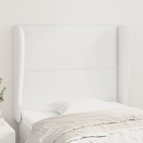 vidaXL Uzglavlje s ušima bijeli 93x23x118/128 cm od umjetne kože Cijene
