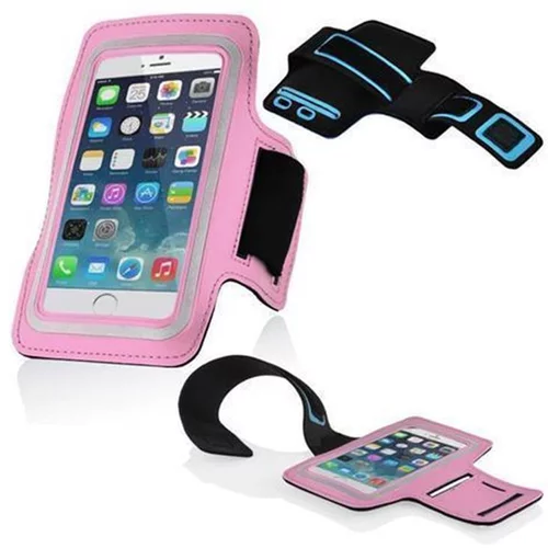 Cadorabo Neopren Mobile Phone Sports Gym Jogging Warg Band Band Zgornji rok, združljiv s 4,5 - 5 ZOLL telefoni s ključnim žepom in priključkom za slušalke v roza barvi, (20621964)
