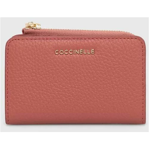 Coccinelle Usnjena denarnica ženski, vijolična barva