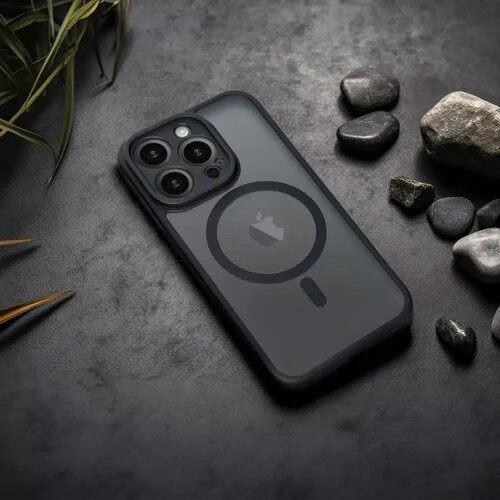 Full Maska Full Matte Mag Cover, združljiva z MagSafe, za iPhone 14 Pro Max črna Slike
