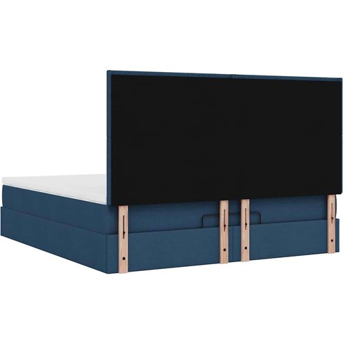 VidaXL Otomanski krevet s madracem plavi 180x200cm od tkanine Slike