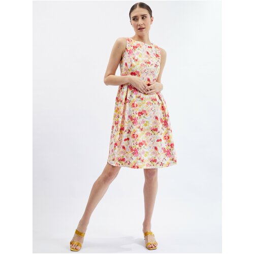 Orsay Red-Cream Women Floral Dress - Women Slike
