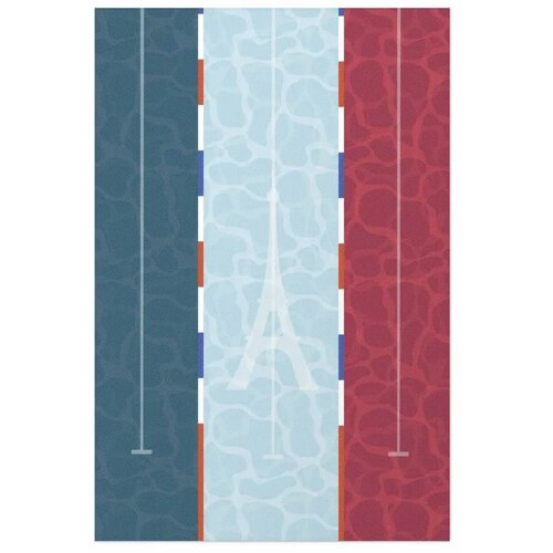  Plakat - Illustration of a Pool Against the French Flag 29.7x42 Bez okvira Slike