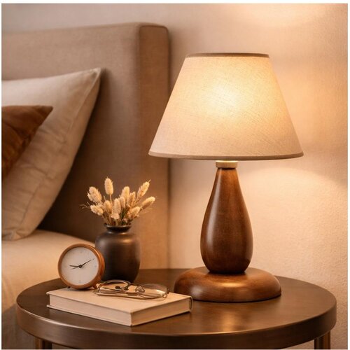  Stona lampa PERA 1xE27/60W/230V tamno braon/bukva Cene