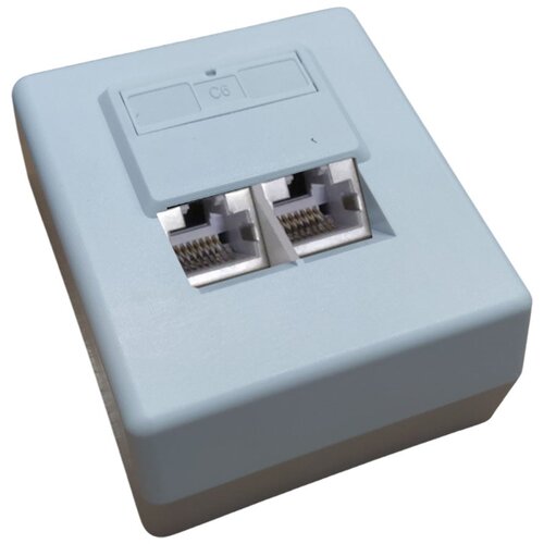 Utičnica Vtičnica Cat6 2xRJ45 nadometna bela STP Cene