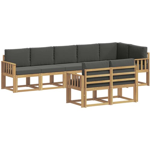 vidaXL Zunanja garnitura za sedenje 8 pcs Bela in antracit Poliester, (5000271047) Cene