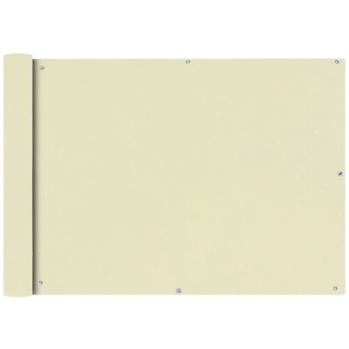 VidaXL Balkonsko Platno Oksford Tekstil 75x400 cm Kremne Barve Slike