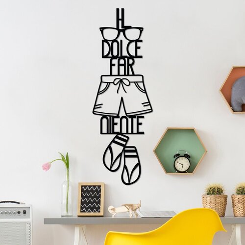 Wallity Zidna dekoracija Dolce Far Niente 3, 30 x 85 cm, Crna Cene
