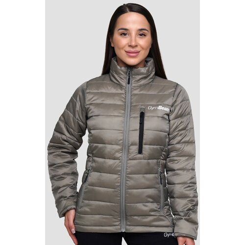 GymBeam Ženska puffer jakna Vetiver/Black Slike